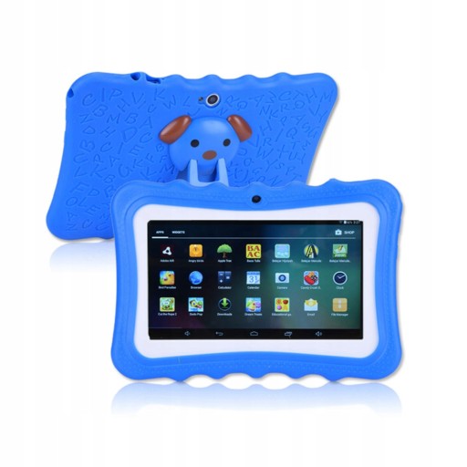 Tablet dla dzieci 7' edukacyjny gry zabawki zestaw niebieski