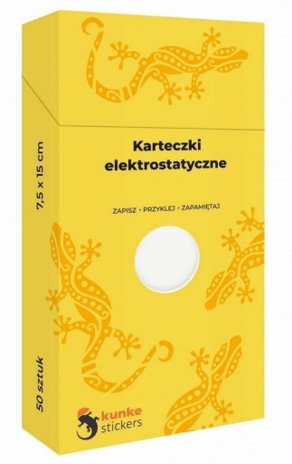 KARTECZKI ELEKTROSTATYCZNE 50SZT. BIAŁE