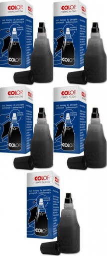 Tusz do stempli i pieczątek Colop 25ml czarny x5