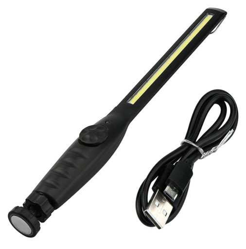 LAMPA WARSZTATOWA KANAŁOWA LATARKA LED COB MOCNA HAK MAGNES 360 AKU AG121H
