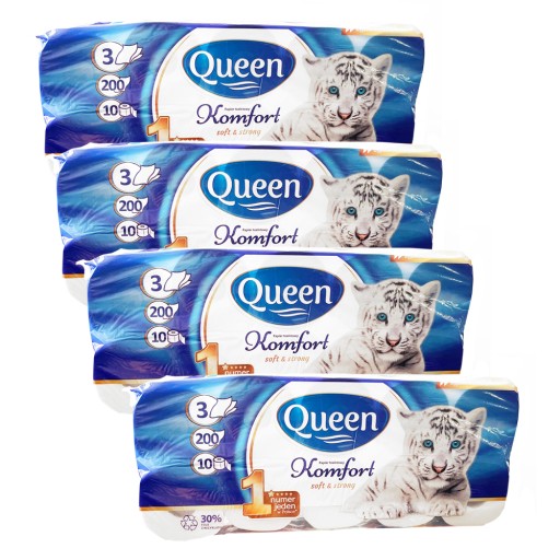 PAPIER TOALETOWY QUEEN KOMFORT 40 ROLEK 3 WARSTWY