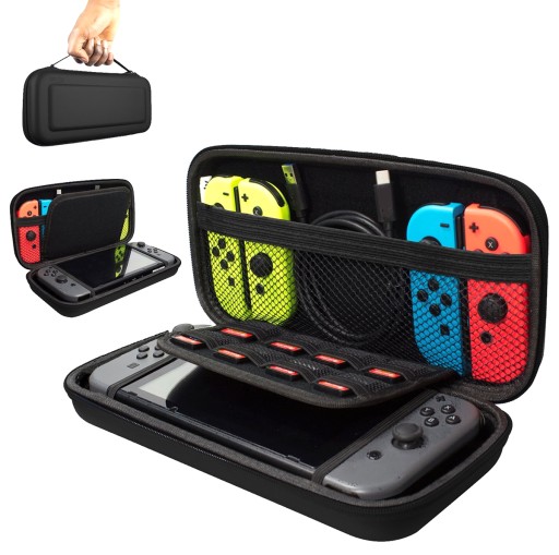 ETUI DO NINTENDO SWITCH OLED MOCNE CZARNE POKROWIEC CASE FUTERAŁ AK223B