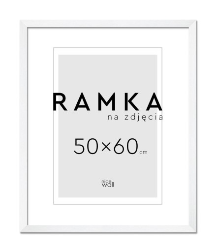 Rama na zdjęcia 50x60 cm 60x50 cm Biała