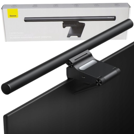 BASEUS LAMPKA LED DO KOMPUTERA MONITORA NA MONITOR KLIPS REGULOWANA NOCNA
