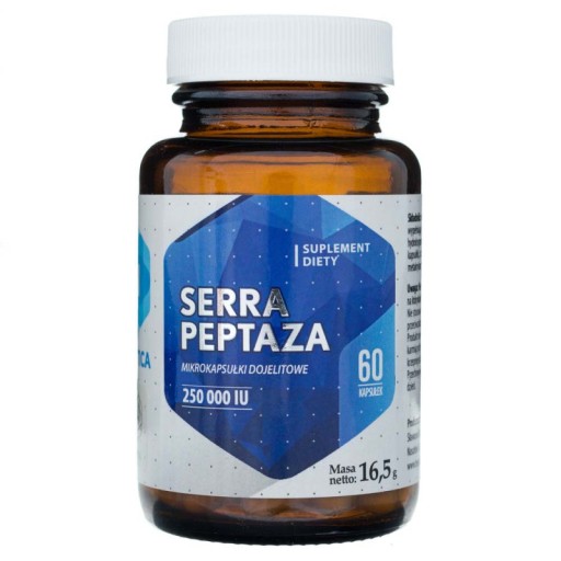 HEPATICA Serrapeptaza 250 000 IU 60 kapsułek