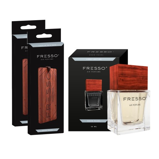 FRESSO Snow Pearl PERFUMY +2x ZAWIESZKA do auta