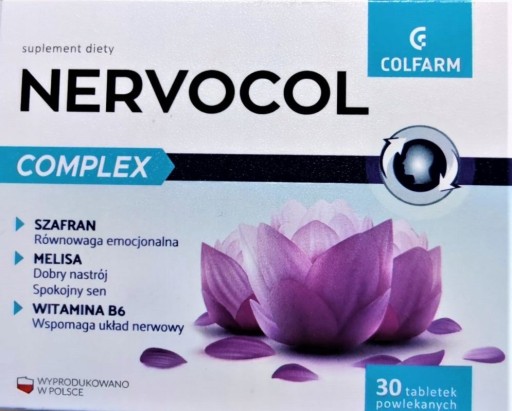Nervocol Complex, na stres z apteki, 30 tabletek