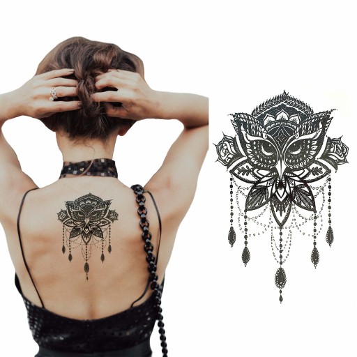 TATUAŻ ZMYWALNY TYMCZASOWY MANDALA KWIATY