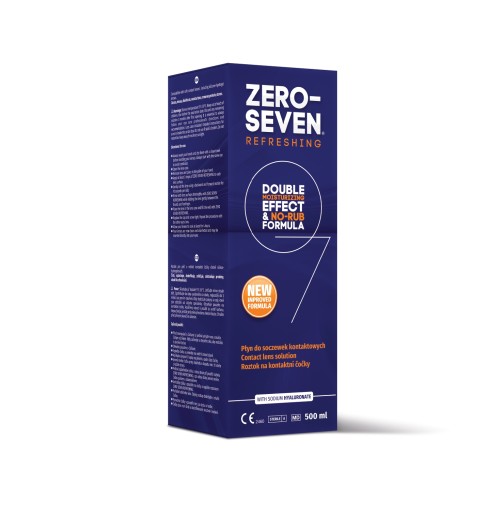 Płyn do soczewek Zero Seven 500 ml + pojemnik