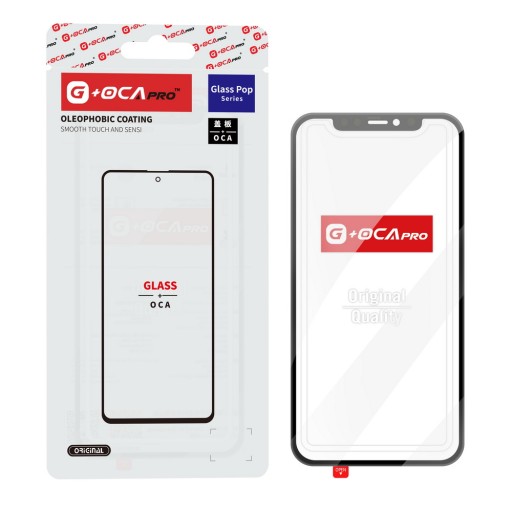 G+OCA Pro szyba szybka przednia z klejem OCA regeneracja iPhone 12 Pro Max