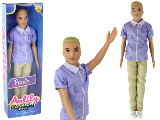 Lalka Dla Dzieci Chłopak Chłopiec Mężczyzna Paulo Koszula Blond Włosy