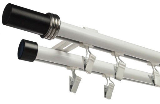 Karnisz sufitowy ALUMINIOWY PODWÓJNY FI 19 3,4 m