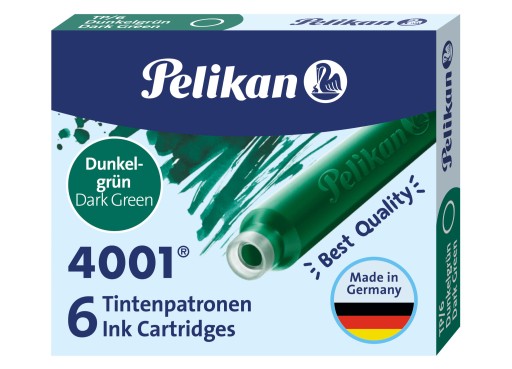 NABOJE DO PIÓR STANDARD PELIKAN ZIELONE