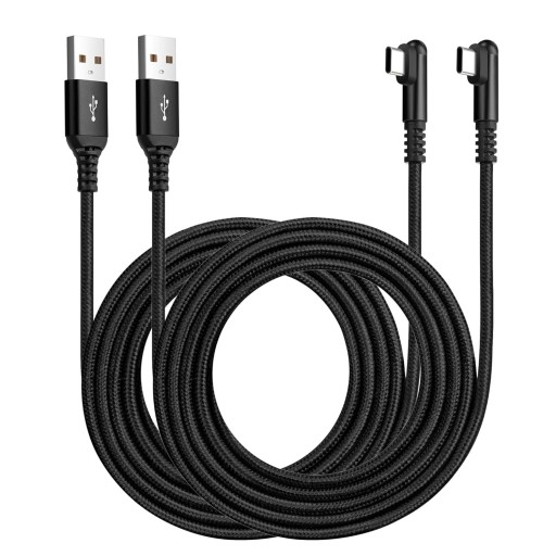Kabel do ładowania USB typu C 3A, [2 szt., 3 m 3 m] kąt prosty 90 stopni,