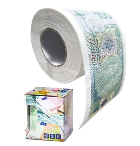 PAPIER TOALETOWY 100 ZŁ PLN ŚMIESZNY PREZENT
