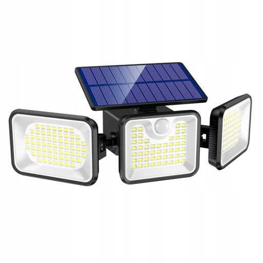 LAMPY SOLARNE ZEWNĘTRZNE TRZY ŚWIATŁA GŁÓWNE