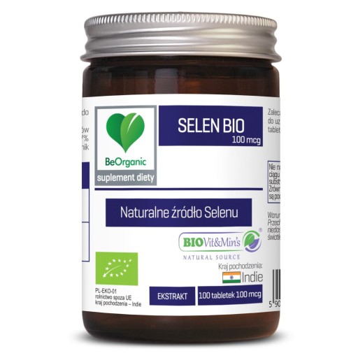 BEORGANIC SELEN BIO Ekologiczne ekstrakty 100MCG 100 TAB