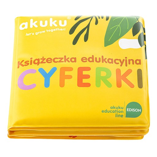 Książeczka sensoryczna Akuku edukacyjna miękka do wody cyferki zwierzątka