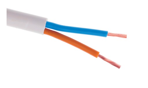 Przewód elektryczny linka OMY 2x0,75 1m 300V biały