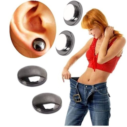 MAGNETYCZNE KOLCZYKI ODCHUDZAJĄCE STYMULUJĄCE SLIM FIT 2 SZTUKI
