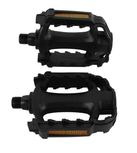 PEDAŁY ROWEROWE PLATFORMOWE MTB PLASTIKOWE CZARNE 9/16 cala 36700