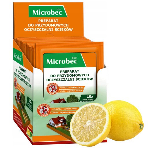 PREPARAT MICROBEC MOCNIEJSZE BAKTERIE SASZETKI DO SZAMBA OCZYSZCZALNI 18SZT