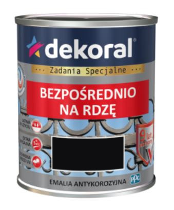 DEKORAL EMALIA ANTYKOROZYJNA czarny mat 0,65L