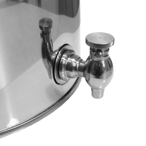 KRANIK KRAN zaworek 1/2 cala nierdzewny bańka stal INOX gwint 1/2