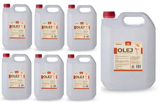 OLEJ DO LAMP NAFTOWYCH ŚWIEC I POCHODNI 6 x 5L