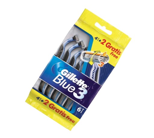 GILLETTE BLUE 3 MASZYNKA JEDNORAZOWA 4+2 SZTUKI