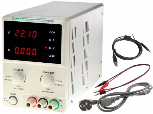 Zasilacz Laboratoryjny KORAD KD3005P 30V 5A połącznie z PC po USB