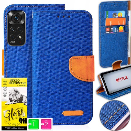 Etui Portfel Case MAGNES OBUDOWA SZKŁO do Xiaomi Redmi Note 11 /Note 11S