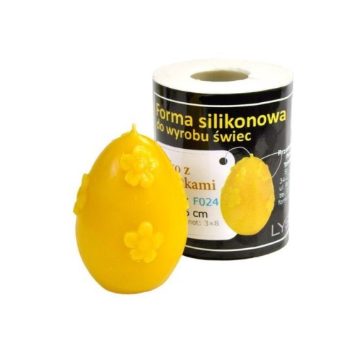 Forma silikonowa Jajko z kwiatkami – wys. 6cm forma do świec