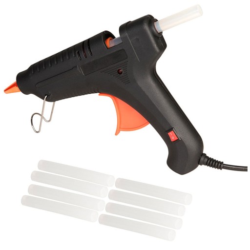 PISTOLET DO KLEJU NA GORĄCO W ZESTAWIE 8szt LASEK KLEJ 11mm / 100mm MOC 60W