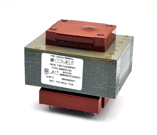 Transformator COMELIT T4811U2150P6O 11VA 15-0-15V