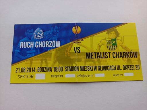 RUCH CHORZÓW - METALIST CHARKÓW 21-08-2014