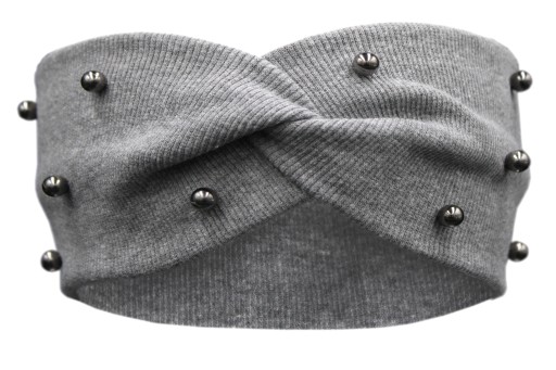 OPASKA DAMSKA TURBAN NA GŁOWĘ BAWEŁNA OPASKI PERŁY