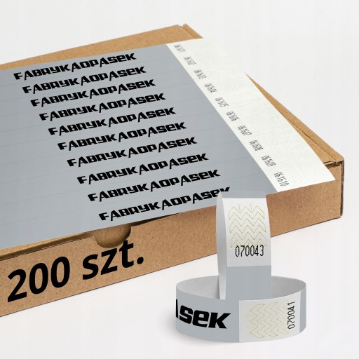 OPASKI NA RĘKĘ TYVEK 19mm - 200 szt. NADRUK GRATIS