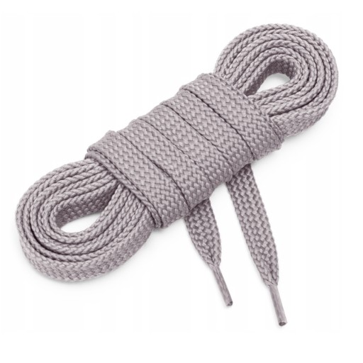 SZNUROWADŁO PŁASKIE 7mm 120cm PARA SZARE