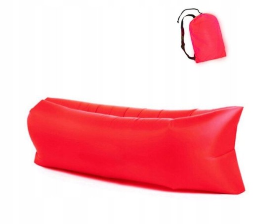 Dmuchany fotel Sofa lekki śpiwór plażowy - red