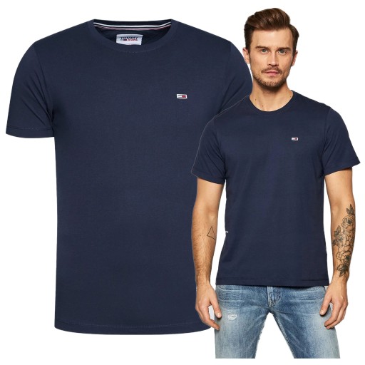 TOMMY JEANS HILFIGER GRANATOWY T-SHIRT BASIC