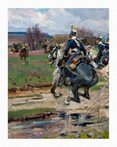WOJCIECH KOSSAK Oddział ułanów