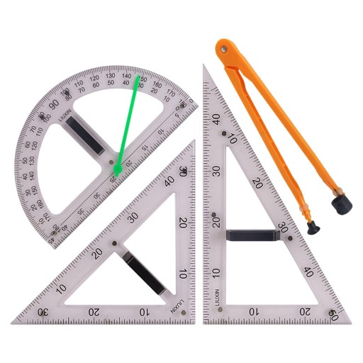 Duże linijki geometrii matematycznej materiały dydaktyczne uczą geometrycznego narzędzia matematycznego 4 szt