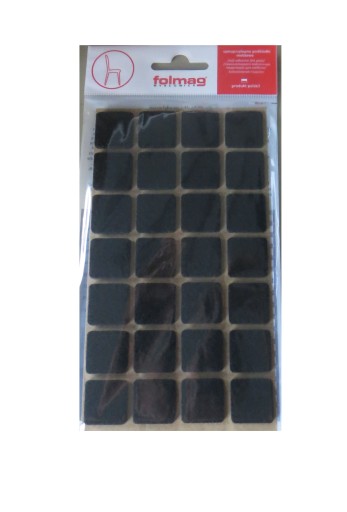 FILC POD MEBLE PODKŁADKI FILCOWE czarne 20x20 mm