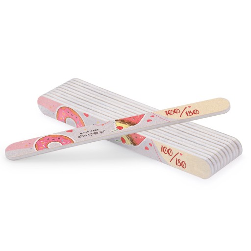 Pilnik do Paznokci Prosty 100/180 Limitowane Nails Care Cookies 10 szt