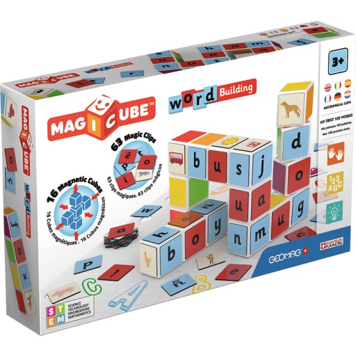 Magicube Słowa + Klipsy - klocki magnetyczne