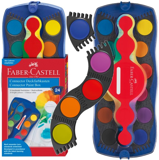 Farby akwarelowe FABER-CASTELL Connector 24 kol