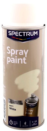 MATOWA BIAŁA FARBA 400ML LAKIER AKRYLOWY W SPRAYU