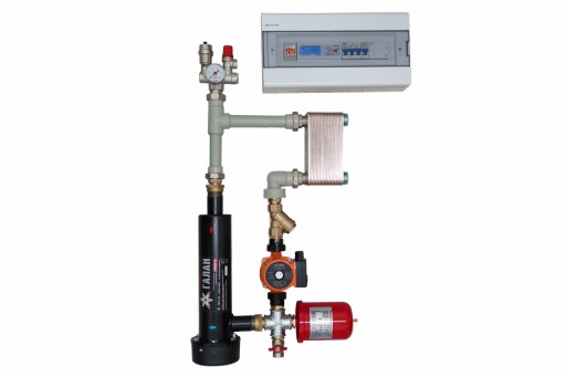 Zestaw hydrauliczny z wymiennikiem i kotłem Galan 9kW