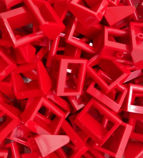 Lego 2432 Tile 1x2 with Bar handle Red 25szt. Nowe